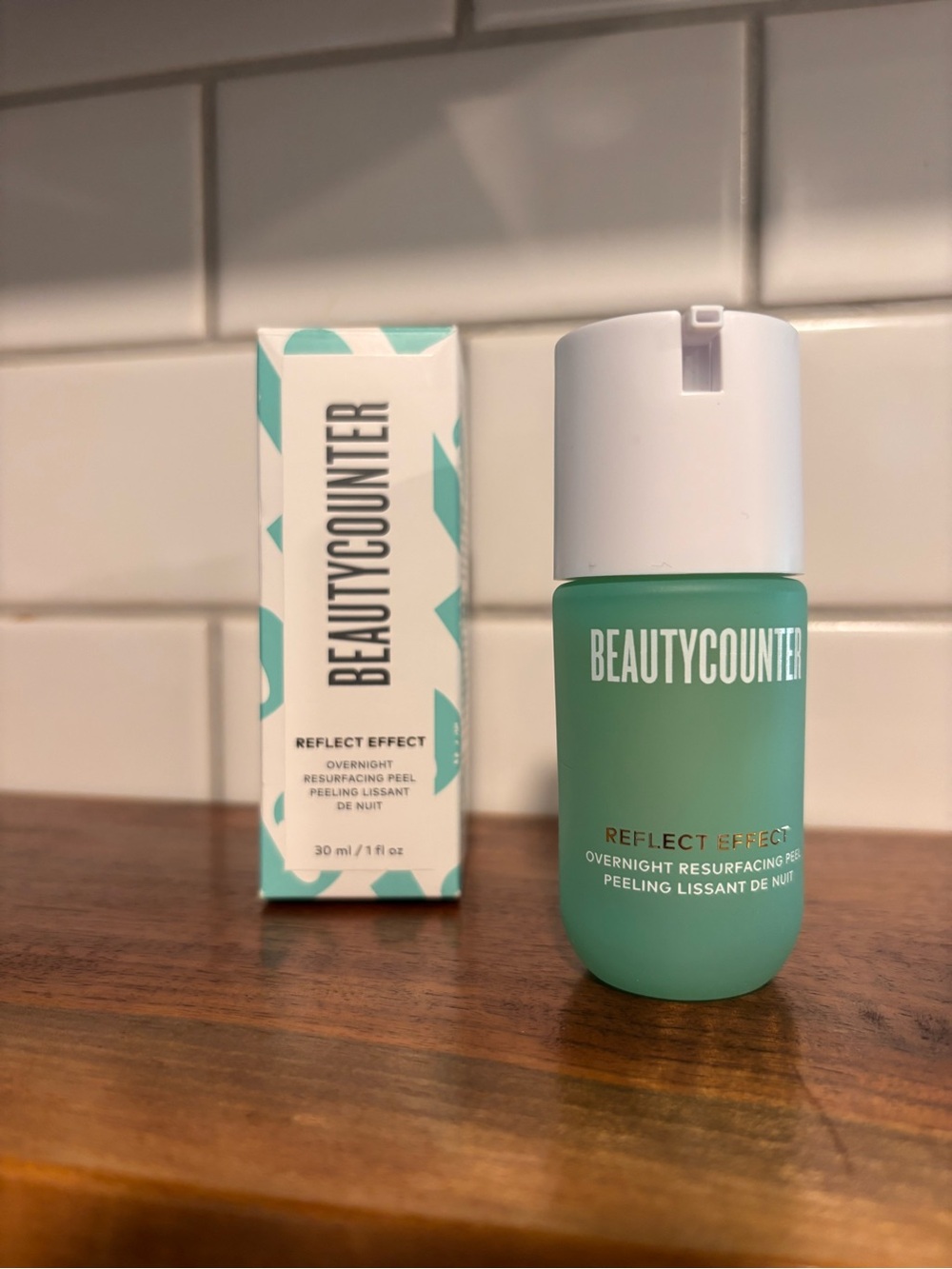 beautycounter Reflect Effect Overnight Resurfacing Peel — Mint Green